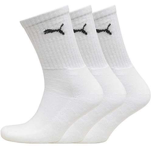 Puma Sport Cush Crew 6P, Calcetines Unisex, Paquete de 6, Blanco (White), EU 43-46 Puma Sport Cush Crew 6P, Calcetines Unisex, Paquete de 6, Blanco (White), EU 43-46