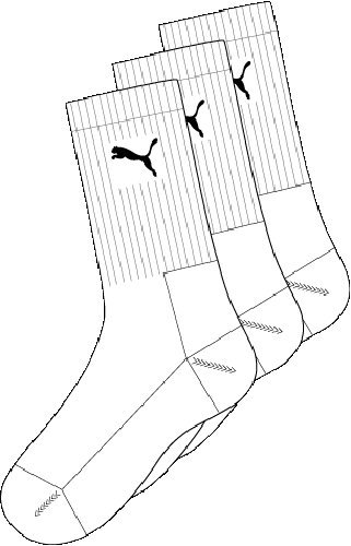 Puma Sports Socks - Calcetines de deporte para hombre, color blanco, talla 47-49, 3 unidades Puma Sports Socks - Calcetines de deporte para hombre, color blanco, talla 47-49, 3 unidades