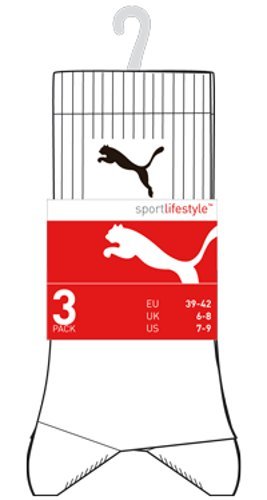 Puma Sports Socks - Calcetines de deporte para hombre, color blanco, talla 47-49, 3 unidades Puma Sports Socks - Calcetines de deporte para hombre, color blanco, talla 47-49, 3 unidades