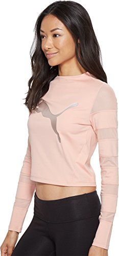 PUMA Strapped Up Crop Top Camiseta atlética, Beige melocotón/Beige melocotón, L para Mujer