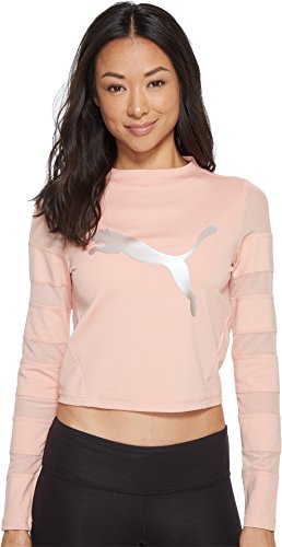 PUMA Strapped Up Crop Top Camiseta atlética, Beige melocotón/Beige melocotón, L para Mujer