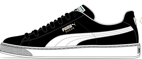 PUMA Suede Classic+, Zapatillas Bajas Unisex Adulto, Negro (Black/White), 36 EU