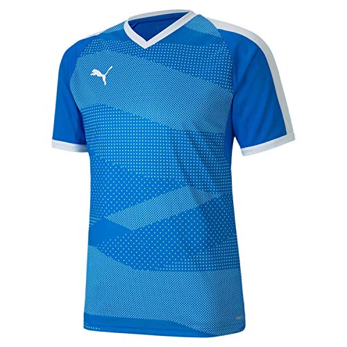 PUMA Teamfinal Indoor Jersey Camiseta, Hombre, Electric Blue Lemonade White, XL