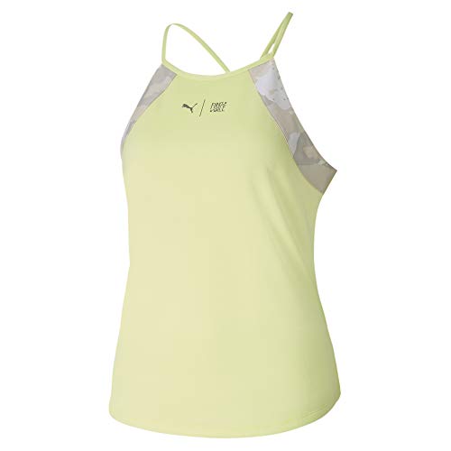 PUMA The First Mile Tank Camiseta De Tirantes, Mujer, Sunny Lime-Camo PRT, L PUMA The First Mile Tank Camiseta De Tirantes, Mujer, Sunny Lime-Camo PRT, L