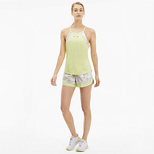 PUMA The First Mile Tank Camiseta De Tirantes, Mujer, Sunny Lime-Camo PRT, L