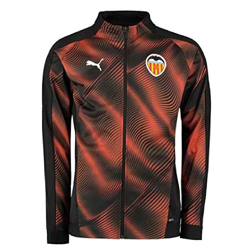 Puma Valencia CF Temporada 2020/21-Stadium Jacket Chaqueta, Unisex, Negro Black-Vibrant Orange, XL