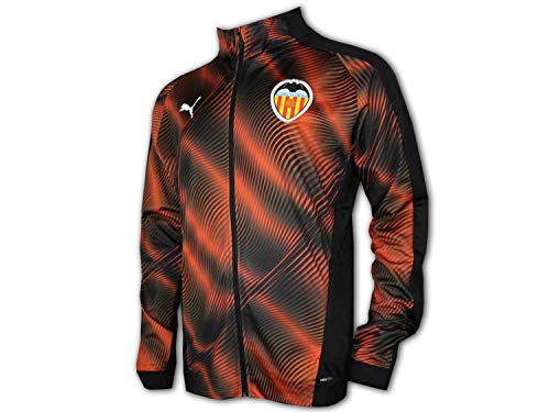 Puma Valencia CF Temporada 2020/21-Stadium Jacket Chaqueta, Unisex, Negro Black-Vibrant Orange, XL