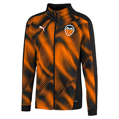 Puma Valencia CF Temporada 2020/21-Stadium Jacket Chaqueta, Unisex, Negro Black-Vibrant Orange, XL