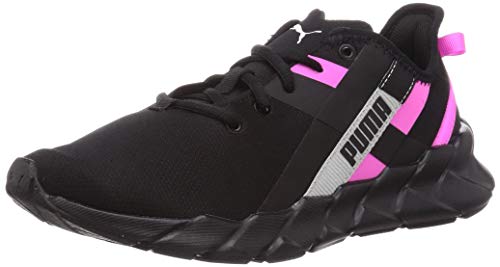 PUMA Weave XT Twin WN'S, Zapatillas de Gimnasio Mujer, Negro Black/Luminous Pink Silver, 38 EU