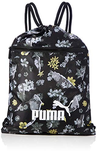 PUMA WMN Core Seasonal Gym Sack Bolsa De Cuerdas, Mujer, Black/AOP, OSFA PUMA WMN Core Seasonal Gym Sack Bolsa De Cuerdas, Mujer, Black/AOP, OSFA