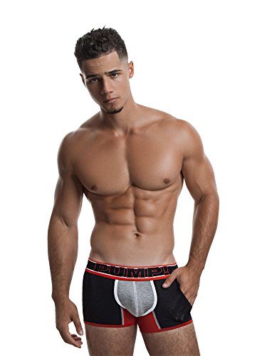 Pump! Boxer Stealth - Calzoncillos para hombre, color negro y rojo