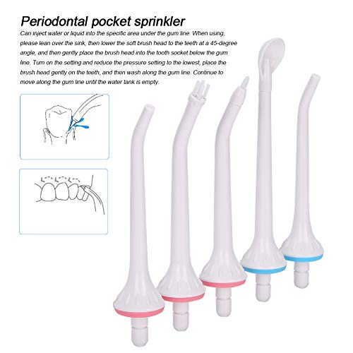 Puntas de chorro clásicas de repuesto, puntas de chorro de repuesto de alta presión ultra inalámbricas, chorro de agua dental para irrigador oral, máquina de limpieza de dientes(Blanco)