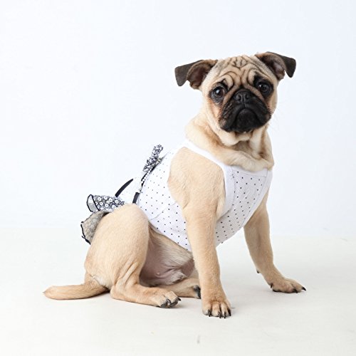 Puppia Gypsophila - Camiseta para Perro, Talla Grande, Color Blanco Puppia Gypsophila - Camiseta para Perro, Talla Grande, Color Blanco