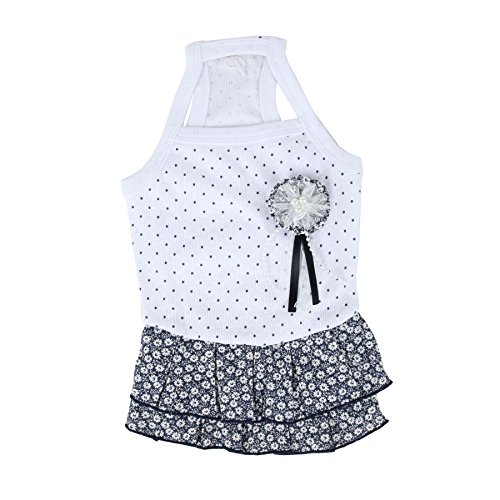 Puppia Gypsophila - Camiseta para Perro, Talla Grande, Color Blanco Puppia Gypsophila - Camiseta para Perro, Talla Grande, Color Blanco