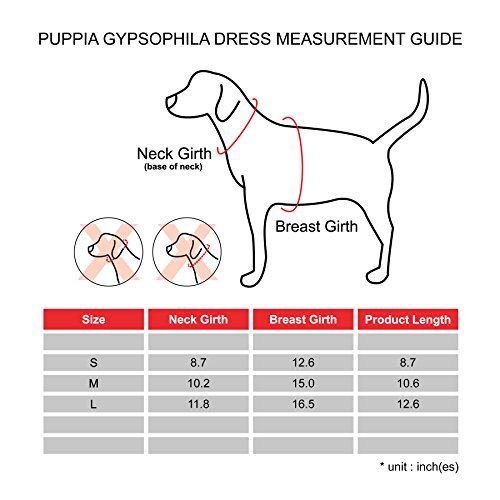 Puppia Gypsophila - Camiseta para Perro, Talla Grande, Color Blanco