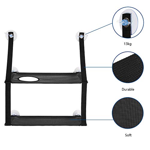 PUPPY KITTY Hamaca para Ventana de Gato Cama Colgante de 6 Ventosas Resistentes para 2 Gatos Capacidad de hasta 15 kg Ahorro de Espacio Negra PUPPY KITTY Hamaca para Ventana de Gato Cama Colgante de 6 Ventosas Resistentes para 2 Gatos Capacidad de hasta 15 kg Ahorro de Espacio Negra