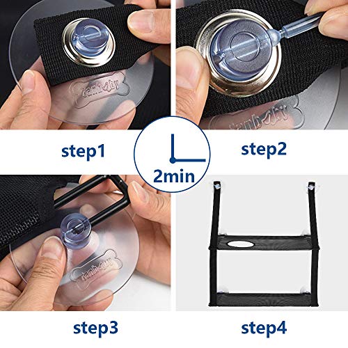 PUPPY KITTY Hamaca para Ventana de Gato Cama Colgante de 6 Ventosas Resistentes para 2 Gatos Capacidad de hasta 15 kg Ahorro de Espacio Negra PUPPY KITTY Hamaca para Ventana de Gato Cama Colgante de 6 Ventosas Resistentes para 2 Gatos Capacidad de hasta 15 kg Ahorro de Espacio Negra