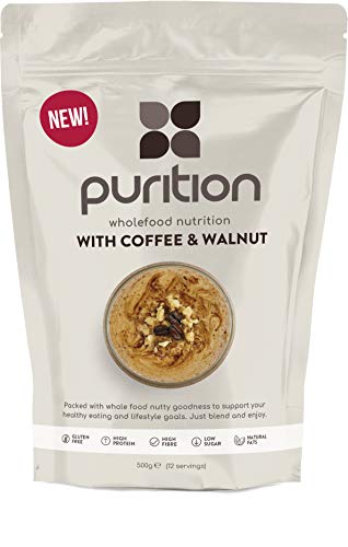 Purition Batido de proteínas de Café y Nogal (500g). Batido para el desayuno