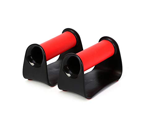 Push up Bars, Flexiones Ejercicios Manijas, Soporte para Flexiones, Skid-Resistant, Gimnasio en casa Ejercicio Rutina de Ejercicio Formación (Red)