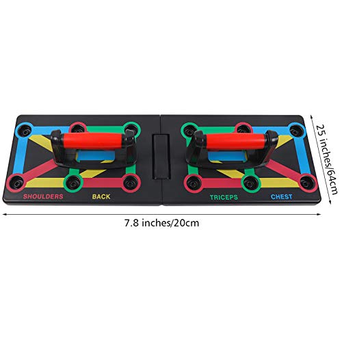 Push Up Rack Board 12 en 1, tablero de rack de push-up portátil plegable, soportes multifuncional para lagartijas de fitness codificados por colores, para muscular al aire libre, ejercicio físico Push Up Rack Board 12 en 1, tablero de rack de push-up portátil plegable, soportes multifuncional para lagartijas de fitness codificados por colores, para muscular al aire libre, ejercicio físico