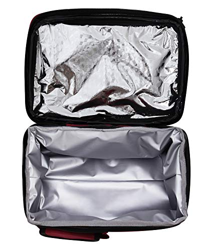 PuTwo Térmica Porta Alimentos 8L Hermética Bolsa Térmica Plegable Bolso Nevera Térmica Tela Bolsas Térmicas para Llevar Comida Nevera Almuerzo para Adulto Niños Trabajo Playa Viaje -Vino Tinto/Rojo