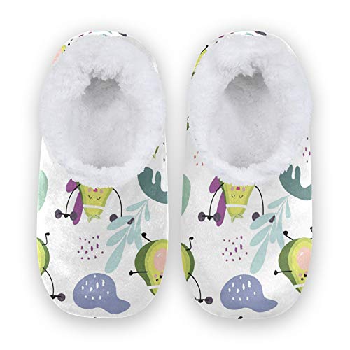 PUXUQU Zapatillas de casa para mujer, lindas hojas de aguacate, zapatos de casa, zapatos de dormitorio, pantuflas para mujeres, hombres, niños, uso en interiores, color Multicolor, talla 36/37 EU PUXUQU Zapatillas de casa para mujer, lindas hojas de aguacate, zapatos de casa, zapatos de dormitorio, pantuflas para mujeres, hombres, niños, uso en interiores, color Multicolor, talla 36/37 EU
