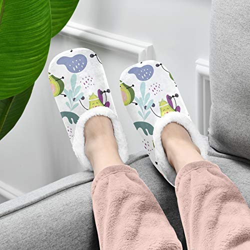 PUXUQU Zapatillas de casa para mujer, lindas hojas de aguacate, zapatos de casa, zapatos de dormitorio, pantuflas para mujeres, hombres, niños, uso en interiores, color Multicolor, talla 36/37 EU PUXUQU Zapatillas de casa para mujer, lindas hojas de aguacate, zapatos de casa, zapatos de dormitorio, pantuflas para mujeres, hombres, niños, uso en interiores, color Multicolor, talla 36/37 EU
