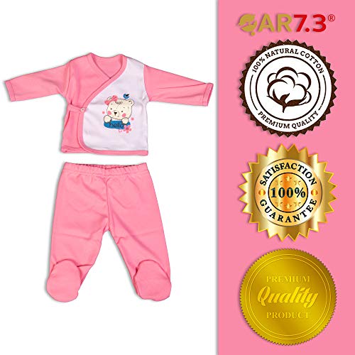 QAR7.3 Ropa Bebe Recien Nacido - 5 Piezas para Niñas 0-3 Meses - Talla 56 - Rosa