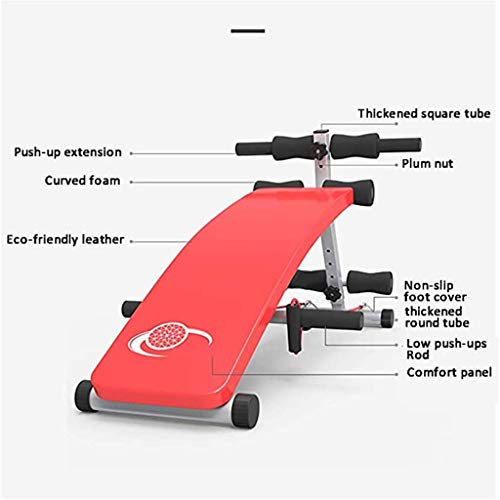 qazxsw Banco con Mancuernas, Banco de Abdominales Plegable, Press de banca Plano Flying Bird, para Gimnasio en casa y Entrenamiento de Cuerpo Completo, con 440 Libras