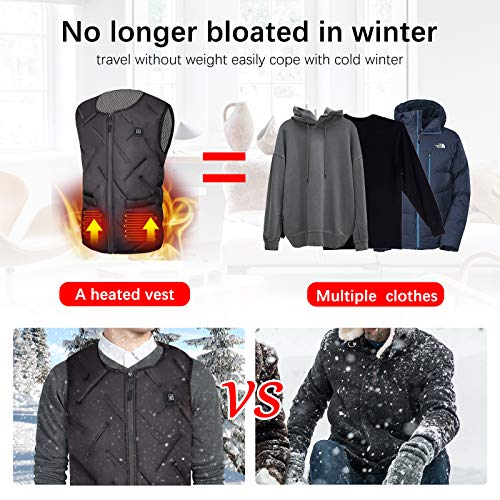 Qdreclod Chaleco Calefactable Chaleco Térmico Electrico para Hombre Mujer con Cable USB Chaleco Eléctrico 5V Chaleco Calefactor con 3 Temperatura Controles para Senderismo Caza Ciclismo Chaquetas Qdreclod Chaleco Calefactable Chaleco Térmico Electrico para Hombre Mujer con Cable USB Chaleco Eléctrico 5V Chaleco Calefactor con 3 Temperatura Controles para Senderismo Caza Ciclismo Chaquetas