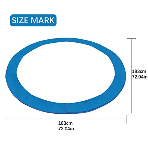 Qdreclod Reemplazo Trampolín Protectora 184cm 244cm 305cm 366cm 397cm 427cm Cubierta para Borde de Cama Elástica Resortes de Trampolín,Resistente a los Rayos UV, Resistente a los Desgarros