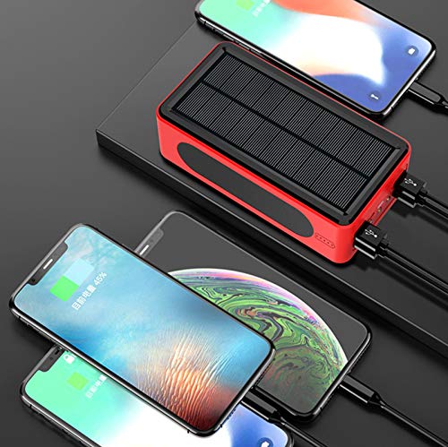 Qi Wireless Cargador Portátil Power Bank 100000Mah Batería Externa Alta Capacidad Paquetes 4 Puertos USB Y Linterna LED Compatible para Teléfono Móvil, Tableta, Al Aire Libre, Camping