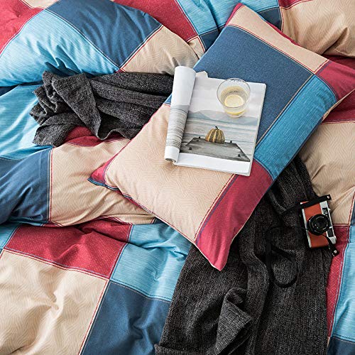 QIANBAOBAO Juego de 3 Piezas Ropa de Cama Simple de algodón Puro Funda nórdica de 3 Piezas-Andorra_1.2M Cama de Tres Piezas