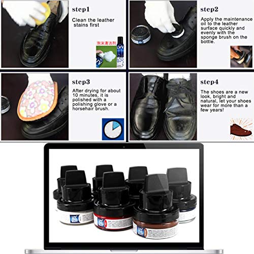 QIEZI 50ml Bálsamo para recolorear Cuero Crema de reparación de Cuero Cera para Manchas Uso para Zapatos y Bolsos de Cuero, Asientos de automóvil y sofá de casa QIEZI 50ml Bálsamo para recolorear Cuero Crema de reparación de Cuero Cera para Manchas Uso para Zapatos y Bolsos de Cuero, Asientos de automóvil y sofá de casa