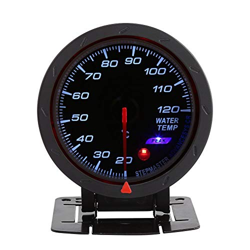 Qiilu Universal Digital Medidor de temperatura del agua con LED azul Medidor de rango 20-120 ℃ para coche carreras