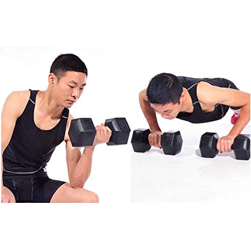 QILIN Mancuernas De Ejercicio, Par De Mancuernas Sport Hexagon Dumbbell Set Home Gym Fitness Hexagon Dumbbell Kit Ejercicio De Levantamiento De Pesas, 2KG,4KG,6KG,5KG,10KG,12KG,15KG,20KG