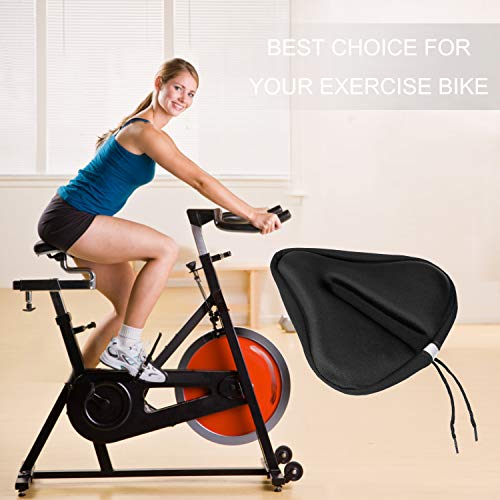 QIMEI-SHOP Funda Sillín Bicicleta Estática Suave Cubierta de Asiento de Gel de Ciclismo Cómodo Transpirable para Bici de Carretera de Montaña Urbana