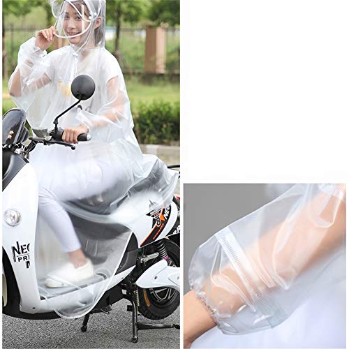 QINAIDI Impermeable para Bicicleta de Bicicleta para Adultos, Poncho de Lluvia con Capucha extendido, Gran Equipo de Lluvia para Scooter motorizado, Silla de Ruedas eléctrica, Bicicleta,4,XXL