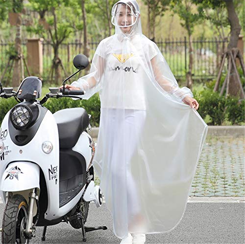 QINAIDI Impermeable para Bicicleta de Bicicleta para Adultos, Poncho de Lluvia con Capucha extendido, Gran Equipo de Lluvia para Scooter motorizado, Silla de Ruedas eléctrica, Bicicleta,4,XXL