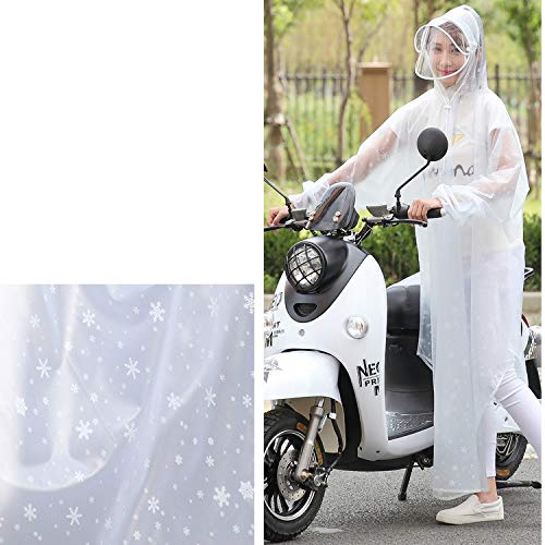 QINAIDI Impermeable para Bicicleta de Bicicleta para Adultos, Poncho de Lluvia con Capucha extendido, Gran Equipo de Lluvia para Scooter motorizado, Silla de Ruedas eléctrica, Bicicleta,4,XXL