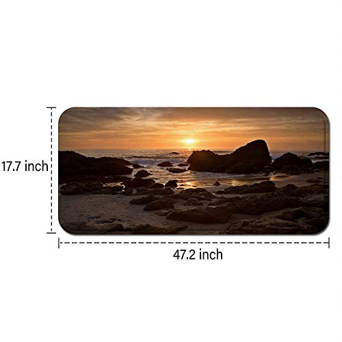 QINCO Anti Fatiga Cocina Alfombra del Piso,Woods Cove Laguna Beach,Antideslizante Acolchado Puerta Habitación Bañera Alfombra Almohadilla,120 x 45cm QINCO Anti Fatiga Cocina Alfombra del Piso,Woods Cove Laguna Beach,Antideslizante Acolchado Puerta Habitación Bañera Alfombra Almohadilla,120 x 45cm