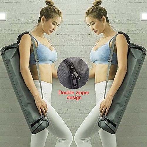 Qind - Bolsa de Almacenamiento para Yoga, Impermeable Oxford, Esterilla de Yoga, Esterilla de Yoga, Esterilla de Gimnasio, Pilates, Funda con Correa Ajustable y diseño de Doble Cremallera