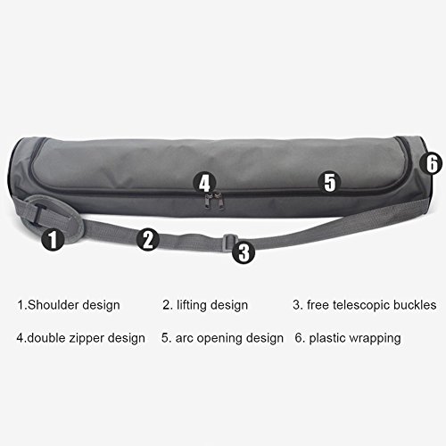 Qind - Bolsa de Almacenamiento para Yoga, Impermeable Oxford, Esterilla de Yoga, Esterilla de Yoga, Esterilla de Gimnasio, Pilates, Funda con Correa Ajustable y diseño de Doble Cremallera