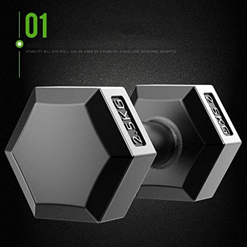 Qinmo Entrenamiento de la Fuerza Fitness Deportivo Mancuernas Mancuernas de Goma Hexagonal Derecho Cubo de alimentación (5 kg-20 kg) Volumen Mancuernas sólido for el hogar de Ejercicio físico Qinmo Entrenamiento de la Fuerza Fitness Deportivo Mancuernas Mancuernas de Goma Hexagonal Derecho Cubo de alimentación (5 kg-20 kg) Volumen Mancuernas sólido for el hogar de Ejercicio físico