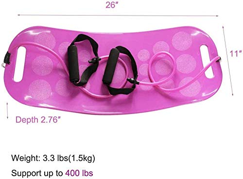 qiuqiu Tablero de Equilibrio de Fitness, Tablero de Entrenamiento de Entrenamiento de Gimnasio de Yoga, Ejercicio de Equilibrio de Entrenamiento de Cuerpo Completo de Pierna Abdominal-Purple