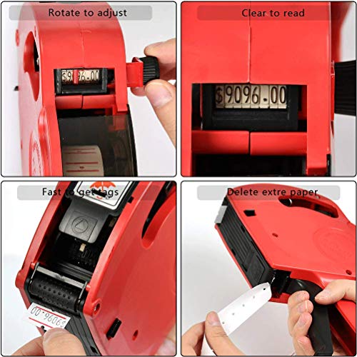 QLOUNI MX-5500 Kit de máquina de pistola de precio con 10000 etiquetas de precio+rueda de tinta QLOUNI MX-5500 Kit de máquina de pistola de precio con 10000 etiquetas de precio+rueda de tinta