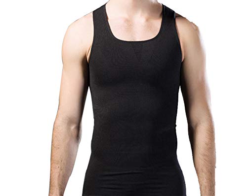 Q&M Hombres Cintura Entrenador Chaleco Adelgazante Corsé Escultor De Cuerpo Sauna Sudor Trajes Pérdida De Peso Rutina De Ejercicio Aptitud Camisa,L