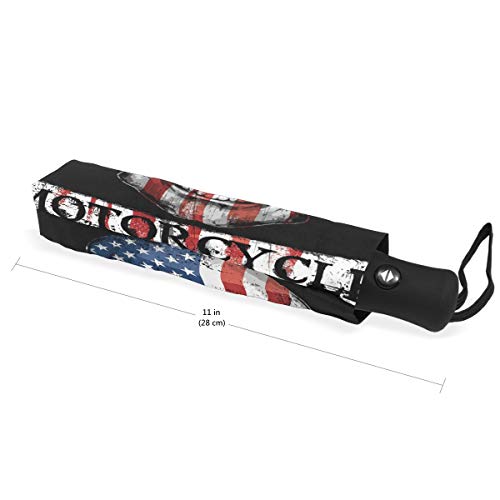 QMIN Paraguas plegable automático, diseño de calavera americana, resistente al viento, protección UV, para viajes, compacto, para mujeres, hombres y niñas QMIN Paraguas plegable automático, diseño de calavera americana, resistente al viento, protección UV, para viajes, compacto, para mujeres, hombres y niñas