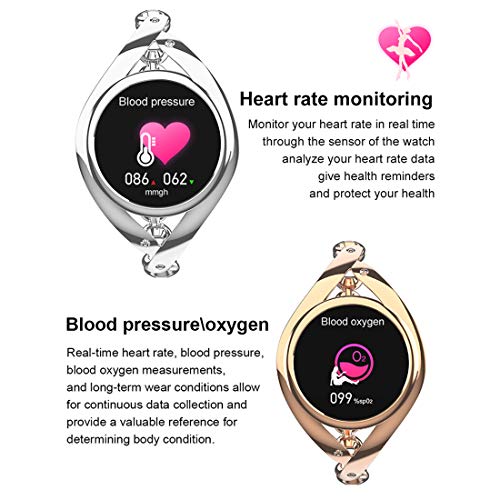 QNMM Reloj Inteligente LEM1995 para Mujer IP68 Resistente Al Agua Reloj DIY Tiempo Monitor de Ritmo Cardíaco Pulsera para Mujer Reloj Inteligente para Android iOS