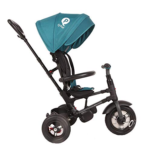 QPLAY Triciclo Evolutivo para Bebés Rito Air - Plegable - con Pedales - Verde - De 10 a 36 Meses - Peso máximo soportable 25kg